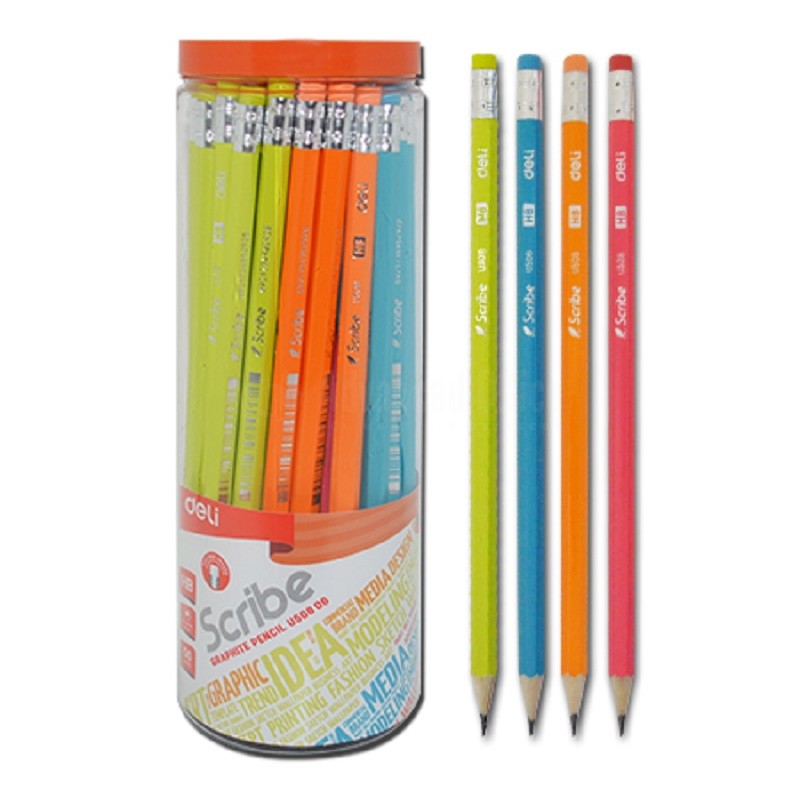 Crayon noir DELI Scribe Graphite 2B avec gomme - Crayons Scolaires -  Ecriture et Correction Écolier - Articles scolaires - Tous ALL WHAT OFFICE  NEEDS