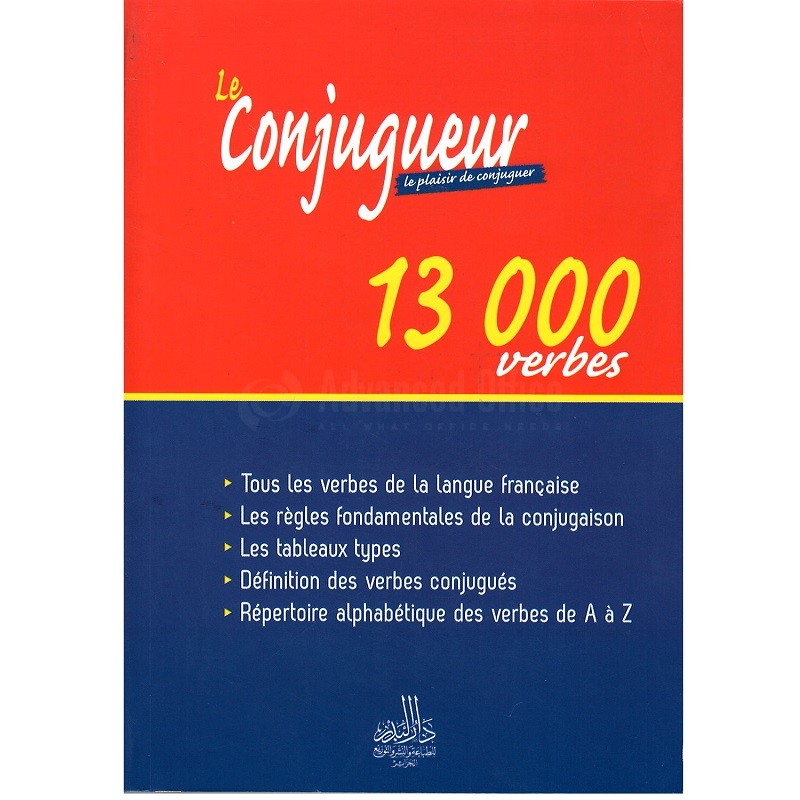 Livre Dar Elbadr Le Conjugueur Le Plailsie De Conjuguer 13 000 Verbes All What Office Needs