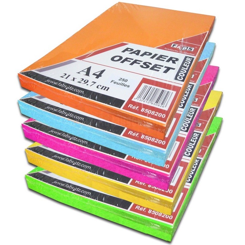 Rame de papier couleur EXCELLES A4 80g 250 Feuilles Orange