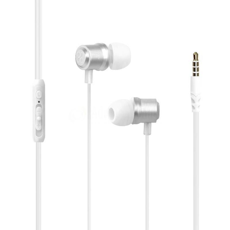 Ecouteurs Kit main libre PROMATE Travi, intra-auriculaire, Jack 3.5mm, 1.2m  Blanc ALL WHAT OFFICE NEEDS