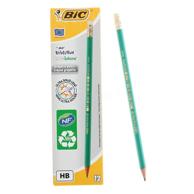 Crayon à papier BIC Evolution avec Gomme Original 655 HB 2 