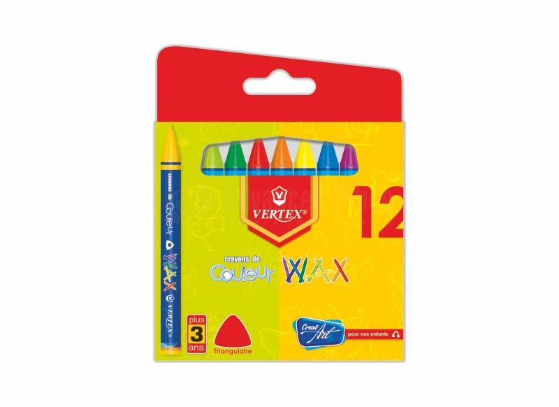 Boite de crayon de cire VERTEX Wax PM VS-0419 - Crayons couleurs ...