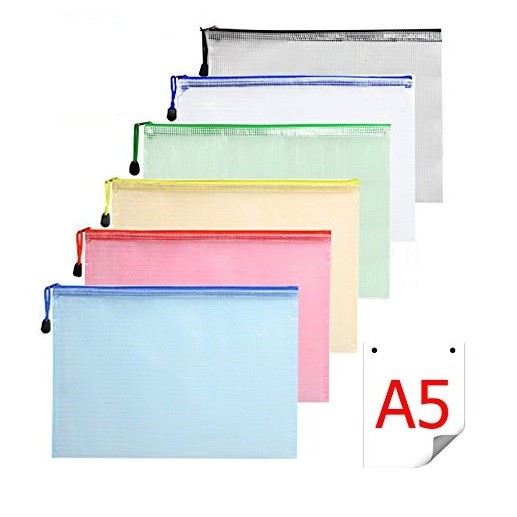 Pochette plastique zip multi-couleur A5 127-10 - Enveloppes et