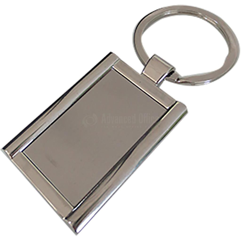Porte clé métallique chromé carré ALL WHAT OFFICE NEEDS
