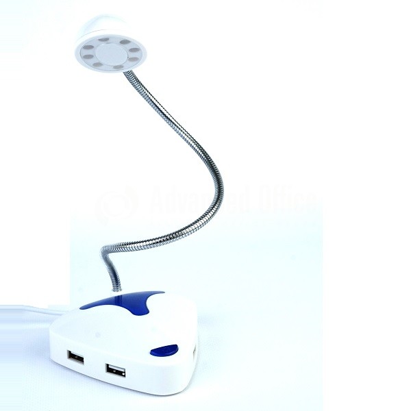 Avizar Lampe LED USB Multifonctionnelle Silicone flexible Ajustable 360°  Compact Blanc - Lampe de bureau - LDLC