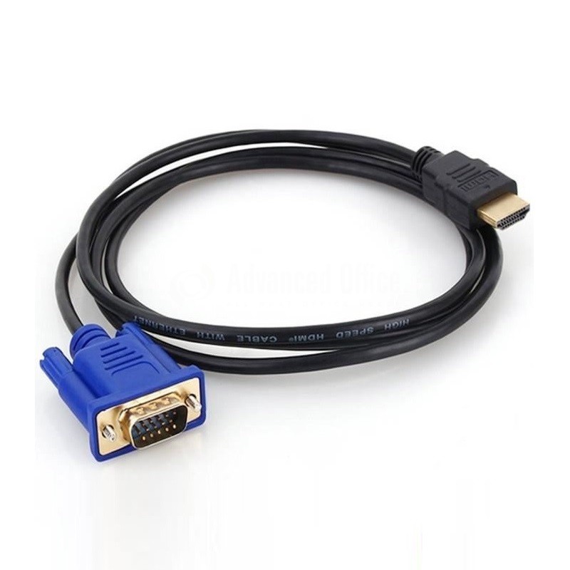 Câble VGA Mâle/HDMI Mâle 2m - Câbles et adaptateurs