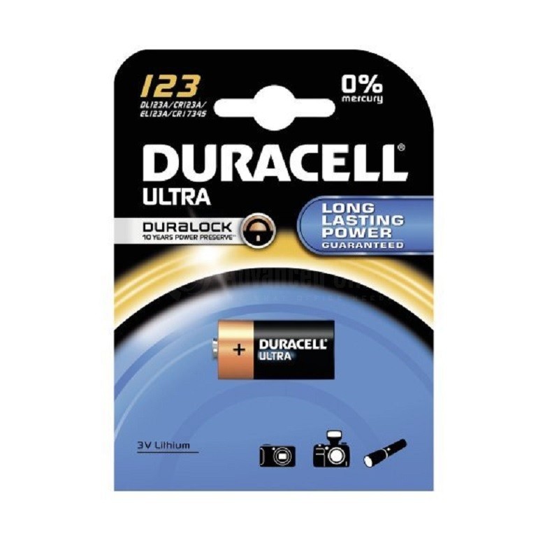 Pile CR123 DURACELL Ultra Lithium ALL WHAT OFFICE NEEDS