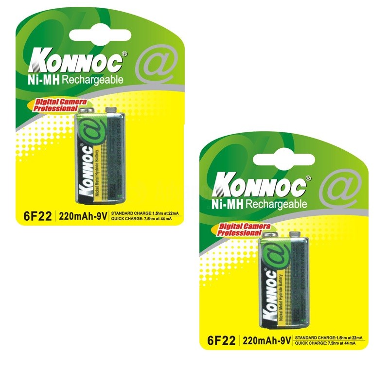Pile KONNOC Rechargeable 6F22 9V 220mAh ALL WHAT OFFICE NEEDS