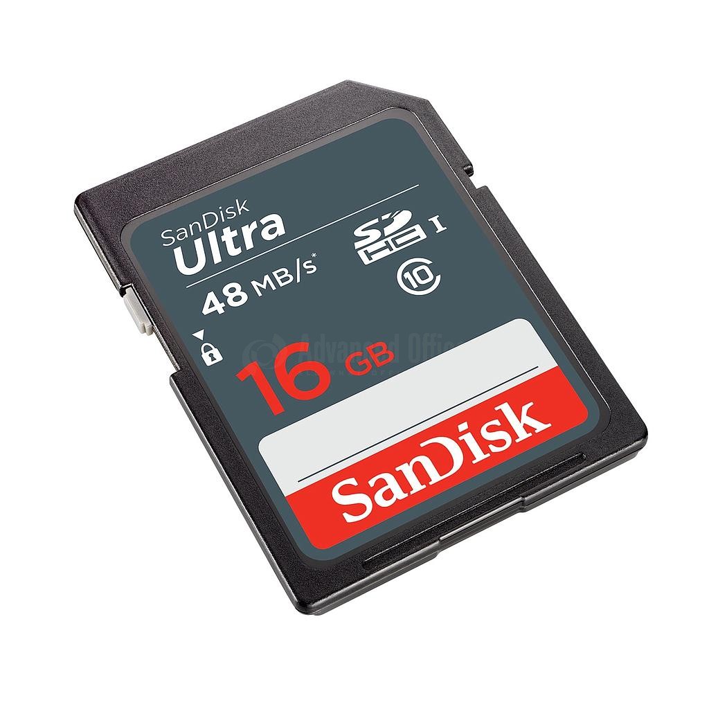 Carte mémoire SANDISK Ultra SDHC UHS-I U3 16Go 48 Mo/s Classe 10 ALL WHAT  OFFICE NEEDS