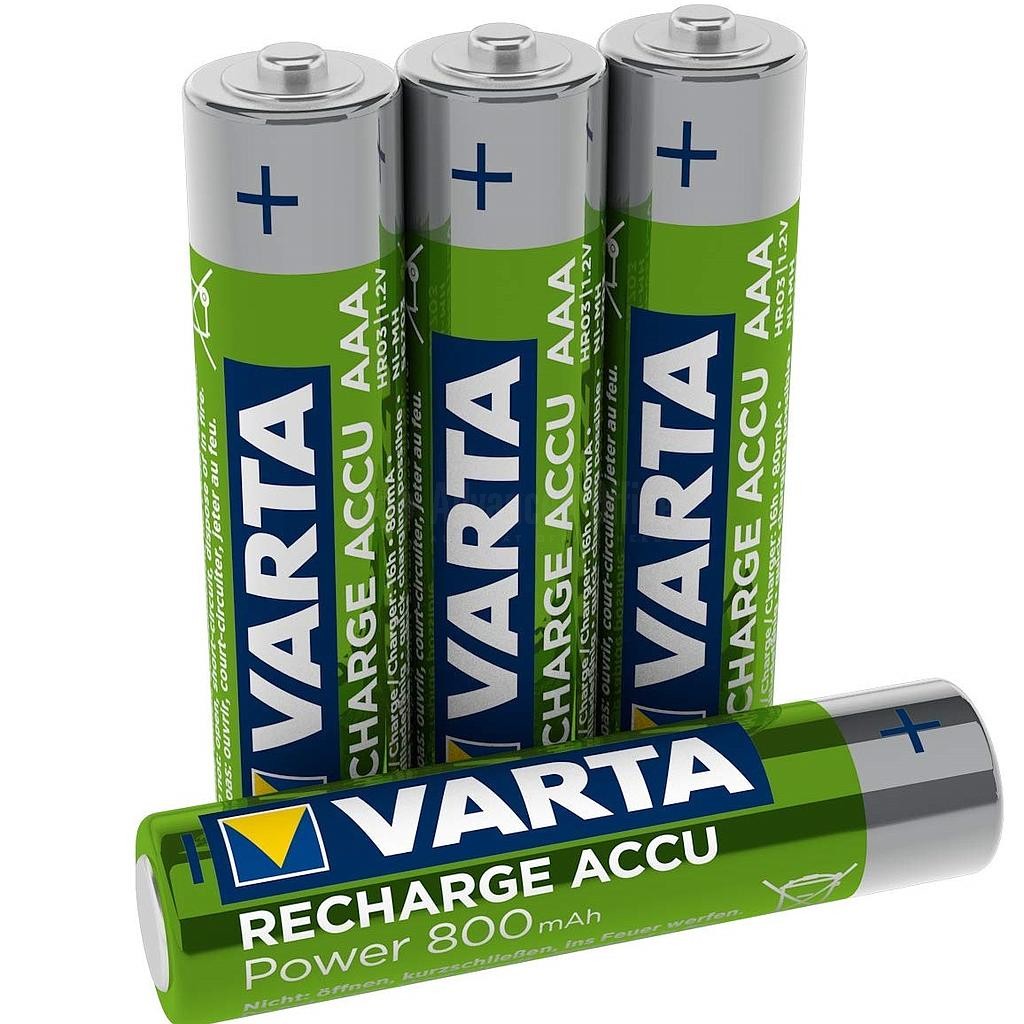VARTA Recharge Accu Power // 4 Piles Rechargeables AAA 800 mAh