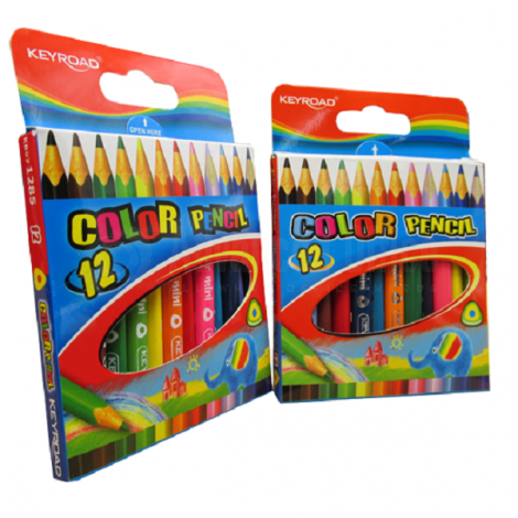 Boite de 12 crayons de couleur KEYROAD PM