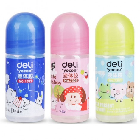 Colle liquide scolaire DELI No.7301 "Yocoo" Tube de 35ml