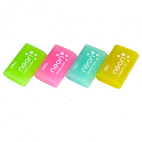 Gomme scolaire DELI H010 00 Neon Multi couleurs