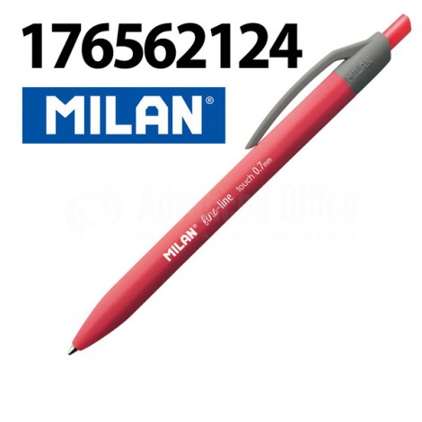 Stylo à bille MILAN fine-line touch 0.7mm Rétractable Rouge