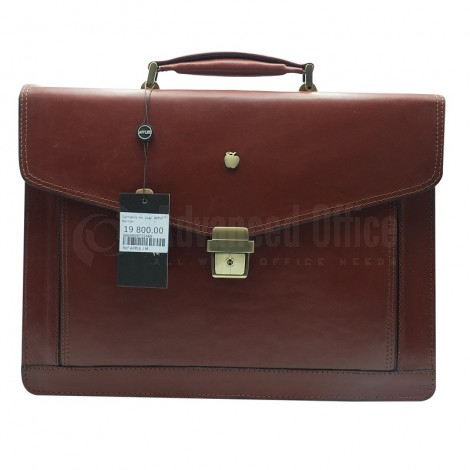 Cartable en cuir APPLE Marron 