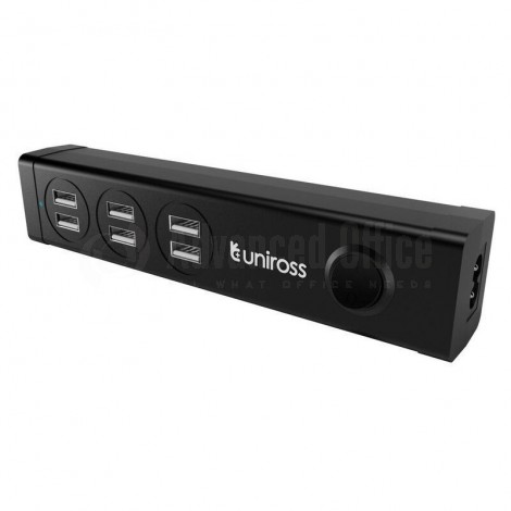 Station de charge UNIROSS USB 6 ports (2x1A + 4x 2.4A)