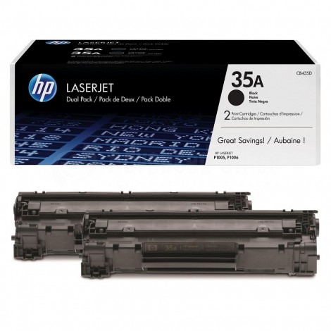 Pack de 2 toners HP 35A Noir pour LaserJet P1005/ 1006