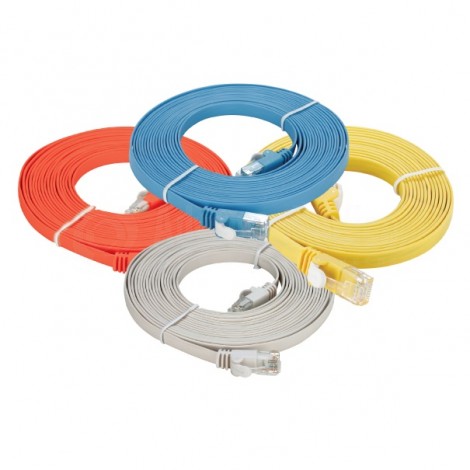 Câble réseau RJ45 Cat6 UTF D-LINK Flat 10m Multi-couleur