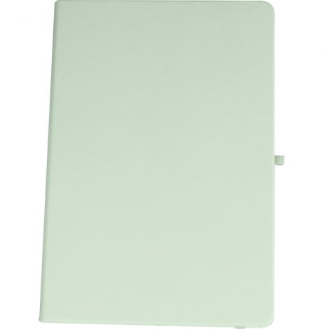 Notebook A4 175 x 260mm, 200 pages couverture PU Blanc avec Boucle pour stylo
