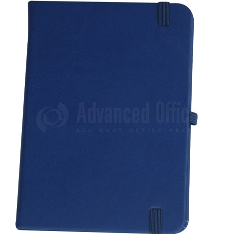 Notebook A6 150 x 105mm, 200 pages couverture PU Bleu foncé avec Boucle pour stylo