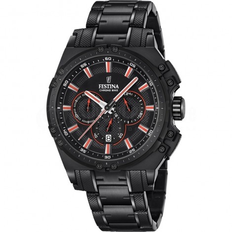 Montre chronographe pour Homme FESTINA Chrono Bike F16969/4 Bracelet en Acier Inoxydable Noir