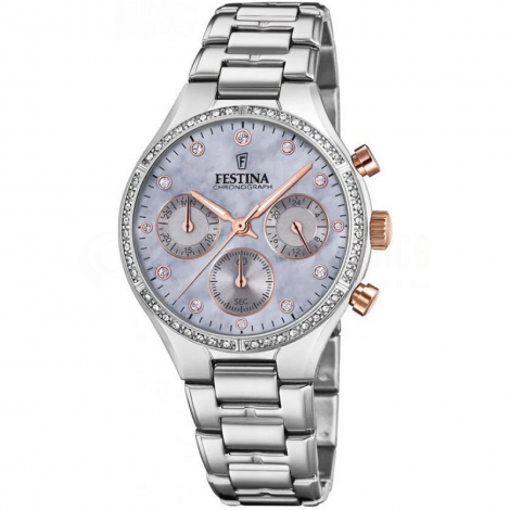 Montre chronographe pour Femmes FESTINA Boyfriend F20401-3 Bracelet Argente