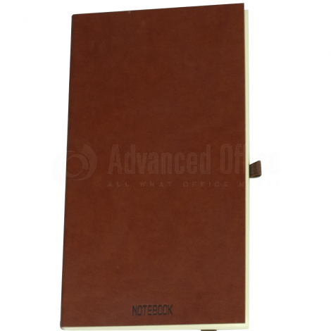 Note Book Pocket A6 9x16cm 96 pages à fermeture élastique et Boucle pour stylo Marron