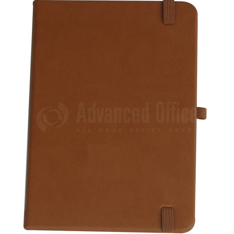Notebook A6 150 x 105mm, 200 pages couverture PU Marron avec Boucle pour stylo
