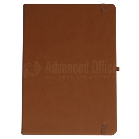 Agenda notebook A4 à fermeture élastique avec une poche a l’intérieur et Boucle pour stylo Marron