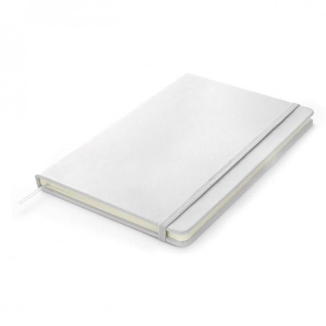Notebook A5 à fermeture élastique Boucle pour stylo Blanc