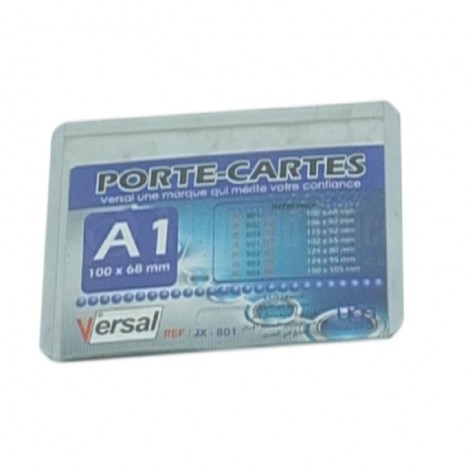 Porte badge transparent A1 horizontal sans clips (100 x 68mm)