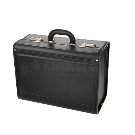 Valise VERTEX en cuir Noir GM