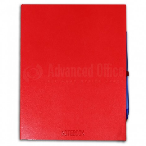 NoteBook A5 souple Rouge 9 x 16cm 196 pages, avec fermeture élastique et boucle pour Stylo