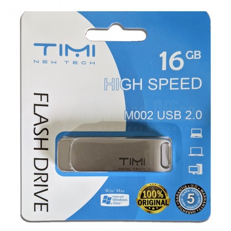 Flash Disque TIMI M002, 16Go USB 2.0 en métal Sans logo (Personnalisable)