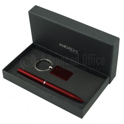 Coffret 2 pièces (couteau suisse + stylo), rouge