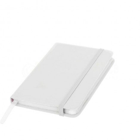 NoteBook A6 Blanc à fermeture élastique