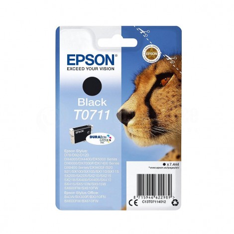 Cartouche GENERAL Compatible T0711 Noir pour Epson Stylus D78/ D92/ D120/ DX4400/ DX5050, 245 pages