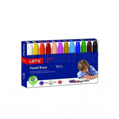 Boite de 12 Crayons de cire à huile LET'S Color Up