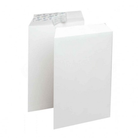 Boite de 250 enveloppes pochette F26 blanche auto adhésive