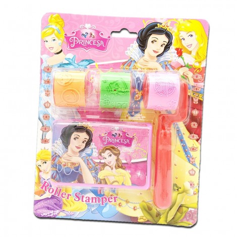 Jeux scolaire fantaisie GOLDEN Roller Stamper rouleau à Tampon interchangeable Princesa avec boite à encre