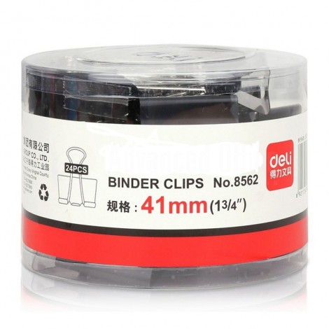 Binder clips 41 mm DELI boite de 24