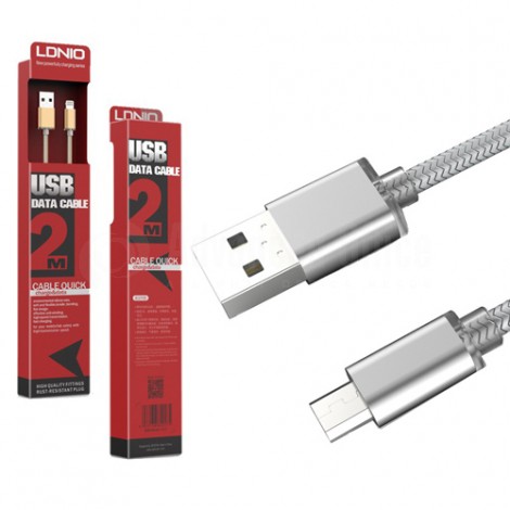 Câble data LDNIO LS17 Micro USB 2m pour Smartphone et Tablette