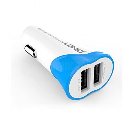 Chargeur Adaptateur Automobile LDNIO Auto-ID 2 Ports USB 3.4A avec câble Data pour téléphone portable Android/iOS