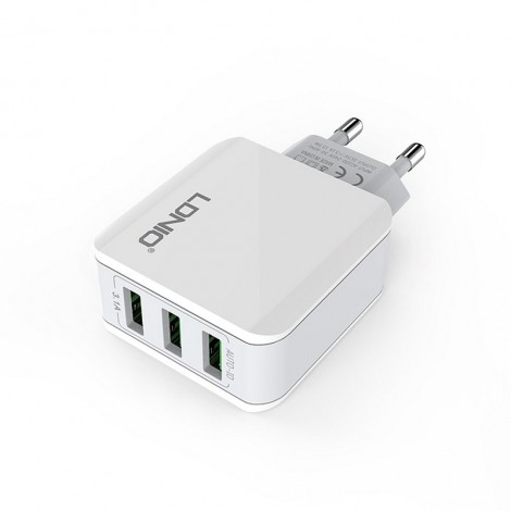 Chargeur adaptateur LDNIO 3, 3.1A USB sans Câble  pour téléphone portable