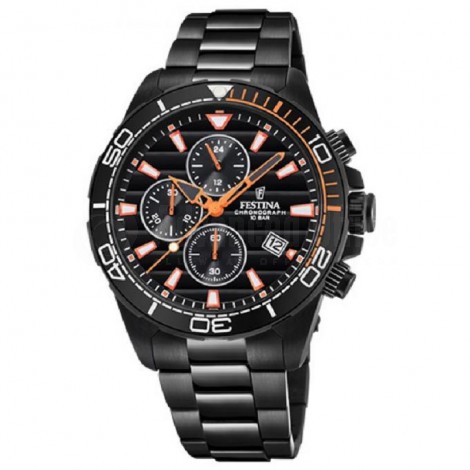 Montre chronographe pour Homme FESTINA F20365 Bracelet en Acier Inoxydable Noir