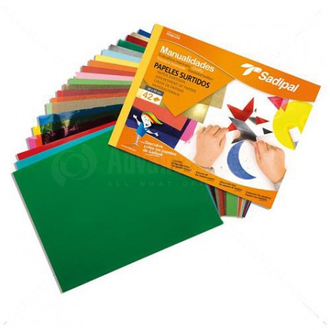 Bloc de papier SADIPAL Assorties de 42 feuilles 32*24 cm