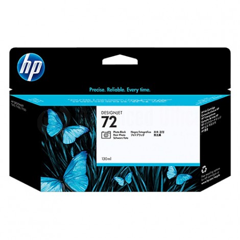 Cartouche HP 72 Noir Photo 130ml pour Designjet T1100/T1120/T1200/T1300/T610/T620/T770/T790/T795