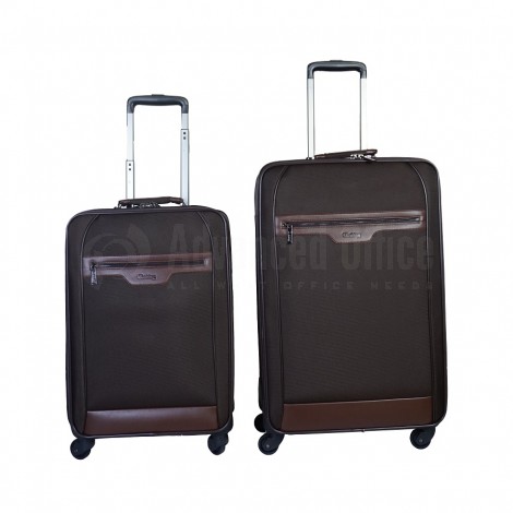 Ensemble de 2 valises de voyage à roulette GOLDEN 72426-24 Noir