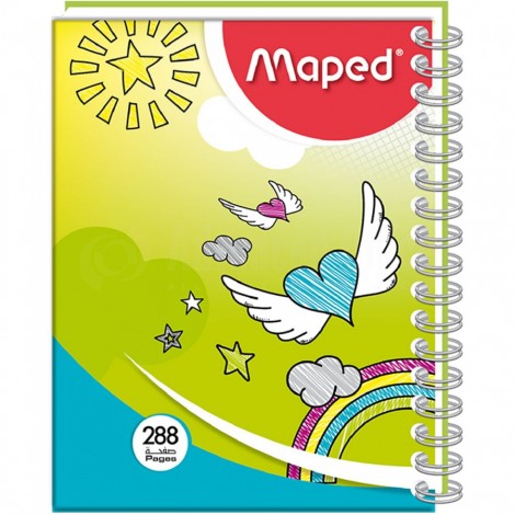 Note Book à Spirale MAPED 17*22cm 288 Pages