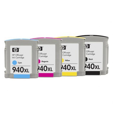 Cartouche HP 940 XL pack Noir et Couleurs pour Officejet Pro 8000/ 8500  series/ 8500A series ALL WHAT OFFICE NEEDS